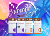 Soldes d'été: Windows 10 (Authentique à vie) pour 12 € seulement, Office 2019 35 € seulement, et plus encore !